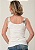 Regata Feminina Off White Alça Paetê Boca Vermelha Pedraria - Imagem 9