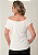 Tshirt Feminina Off White Gola Canoa Rock And Roll Estrela Pedraria - Imagem 2