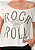 Tshirt Feminina Off White Gola Canoa Rock And Roll Estrela Pedraria - Imagem 5