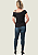 Tshirt Feminina Preta Gola Canoa Rock And Roll Estrela Pedraria - Imagem 8