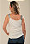 Regata Feminina Off White Basica Alça Paetê - Imagem 3