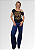 Tshirt Feminina Preta Gola Canoa Route 66 Dourada Pedraria - Imagem 3