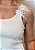 Regata Feminina Off White Basica Alça Renda - Imagem 2