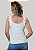 Regata Feminina Off White Basica Alça Renda - Imagem 4