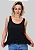 Regata Cropped Feminino Preta Basica Barra Renda - Imagem 1