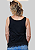Regata Cropped Feminino Preta Basica Barra Renda - Imagem 2