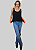 Regata Cropped Feminino Preta Basica Barra Renda - Imagem 3