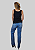 Regata Cropped Feminino Preta Basica Barra Renda - Imagem 4