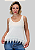 Regata Cropped Feminino Off White Basica Barra Renda - Imagem 3
