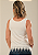 Regata Cropped Feminino Off White Basica Barra Renda - Imagem 3