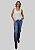 Regata Cropped Feminino Off White Basica Barra Renda - Imagem 5