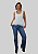 Regata Cropped Feminino Off White Basica Barra Renda - Imagem 6