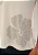 Tshirt Feminina Off White Gola Canoa Flores Prata Pedraria - Imagem 4