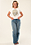 Tshirt Feminina Baby Look Off White Leão Colors Crystal Pedraria - Imagem 4