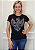 Tshirt Feminina Baby Look Preta Fenix Crystal Pedraria TRC - Imagem 6