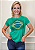 Tshirt Feminina Baby Look Verde Brasil Bandeira Crystal Pedraria TRC - Imagem 1