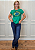 Tshirt Feminina Baby Look Verde Brasil Bandeira Crystal Pedraria TRC - Imagem 4