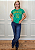Tshirt Feminina Baby Look Verde Brasil 10 Crystal Pedraria TRC - Imagem 4