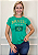 Tshirt Feminina Baby Look Verde Brasil Estrelas Crystal Pedraria TRC - Imagem 1
