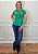 Tshirt Feminina Baby Look Verde Brasil Estrelas Crystal Pedraria TRC - Imagem 5