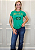 Tshirt Feminina Baby Look Verde Brasil Estrelas Crystal Pedraria TRC - Imagem 6