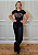 Tshirt Feminina Baby Look Preta Rock Raio Vermelho Pedraria - Imagem 6