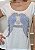 Tshirt Feminina Off White Gola Canoa Arara Azul Pedraria - Imagem 2