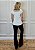 Tshirt Feminina Off White Gola Canoa Arara Azul Pedraria - Imagem 3