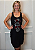 Vestido Regata Nadador Moletinho Preto Caveira Laço Vermelho Pedraria - Imagem 7