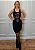 Vestido Regata Nadador Moletinho Preto Caveira Laço Vermelho Pedraria - Imagem 1