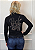 Jaqueta Feminina Preta Moletinho com Renda Rock and Roll Grey Pedraria - Imagem 3