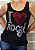 Regata Feminina Preta I Love Rock Crystal Pedraria - Imagem 3