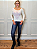Tshirt Feminina Manga Longa Off White Gola Canoa Fenix Pedraria Strass Sian - Imagem 5