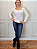 Tshirt Feminina Manga Longa Off White Gola Canoa Fenix Pedraria Strass Sian - Imagem 1