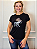 Tshirt Feminina Baby Look Preta Cavalo Prata Crystal Pedraria - Imagem 5