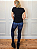 Tshirt Feminina Baby Look Preta Cavalo Prata Crystal Pedraria - Imagem 3