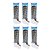 Kit Com 6 Comedouros Automáticos de Sementes 120ml Malha Fina Para Aves e Pássaros - Imagem 1