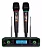 Microfone Kadosh K-422M Sem Fio Duplo Preto Uhf - Imagem 1
