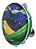Pandeiro Vanguarda 10" ABS Pele Leitosa Bandeira Brasil Verde Spanking - Imagem 5