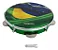 Pandeiro Vanguarda 10" ABS Pele Leitosa Bandeira Brasil Verde Spanking - Imagem 3