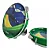 Pandeiro Vanguarda 10" ABS Pele Leitosa Bandeira Brasil Verde Spanking - Imagem 1