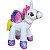 Unicórnio de Pelúcia Branco com Lilás e Colorido em Pé 40cm - Imagem 1