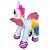 Unicórnio de Pelúcia Branco com Lilás e Colorido em Pé 40cm - Imagem 6