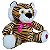 Bichos de Pelúcia Tigre Com Laço Nicho Safari Bebê - Fizzy - Imagem 3