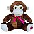 Bichos de Pelúcia Macaco Com Laço Nicho Safari Bebê - Fizzy - Imagem 3
