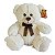 Urso de Pelúcia Creme Com Laço Nicho Decoração 30cm - Fizzy - Imagem 1