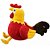 Galinha De Pelúcia Grande Galo Cocorico Fazendinha Vermelho - Imagem 2