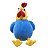 Galinha De Pelúcia Grande Galo Cocorico Fazendinha Azul Fofy - Imagem 2