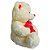 Urso De Pelúcia Coração 40cm Me Abrace Amor - Creme - Imagem 3