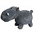 Hipopótamo De Pelúcia Grande Safari Em Pé Cinza 55cm Fofy Toys - Imagem 6